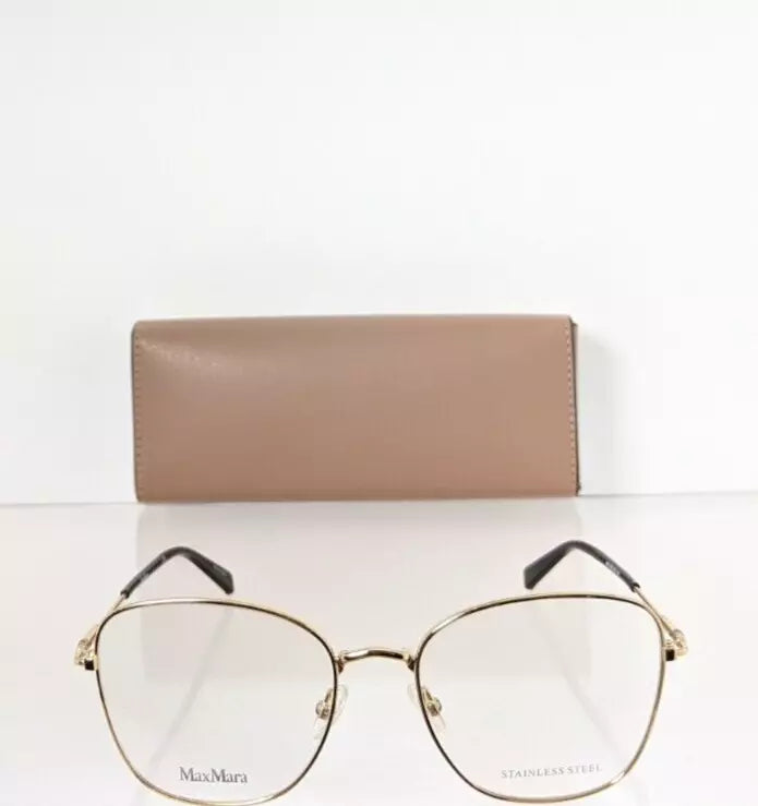 Brand New Authentic Max Mara Eyeglasses MM 1369 000 Gold 1396 Frame