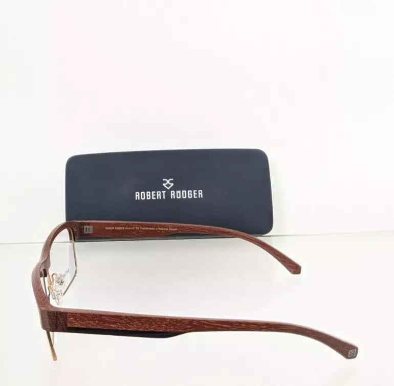 Brand New Authentic Robert Rudger Eyeglasses RR010 Col 2 55mm 010 Natural Wood