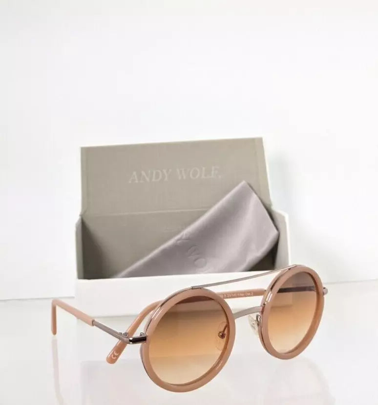 New Authentic Andy Wolf Sunglasses BLISS Col. M Pink & Gold 49mm Austria Frame