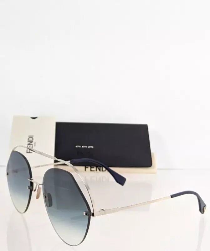 Brand New Authentic Fendi Sunglasses FF 0326/S PJP08 Silver 0326 Frame