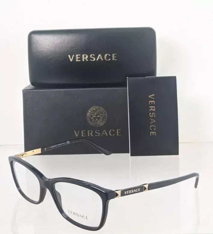 Brand New Authentic Versace Eyeglasses MOD. 3186 54mm Black GB1 3186 Frame