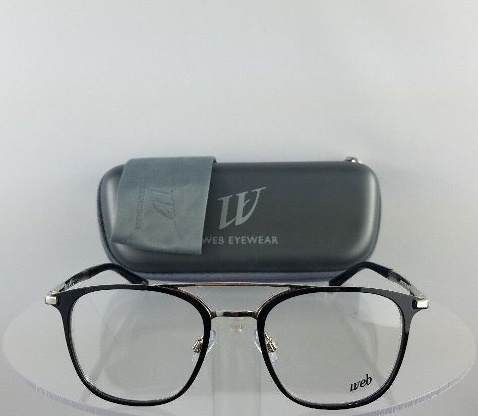 Brand New Authentic Web Eyeglasses WE 5241 Col. 016 Black Silver 49mm