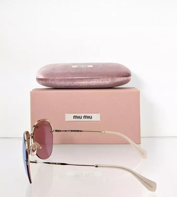 Brand New Authentic MIU MIU SMU 53P ZVN - 4L2 Sunglasses Gold SMU53P Frame