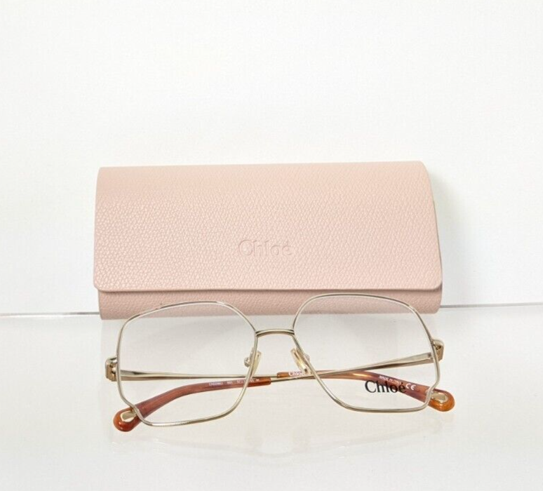 Brand New Authentic Chloe Eyeglasses CE 0096 001 57mm Gold 0096O Frame