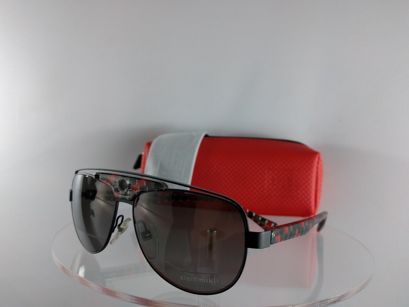 Brand New Authentic Alain Mikli Sunglasses AL1206 MO83 1206 cat 03 Black Red
