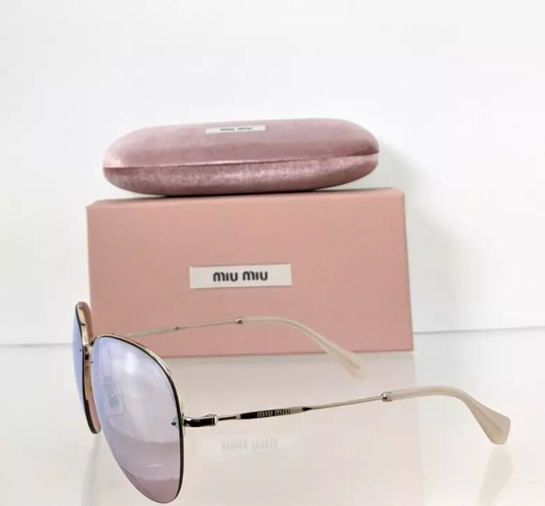 Brand New Authentic MIU MIU SMU 53P ZVN - 4L2 Sunglasses Gold SMU53P Frame