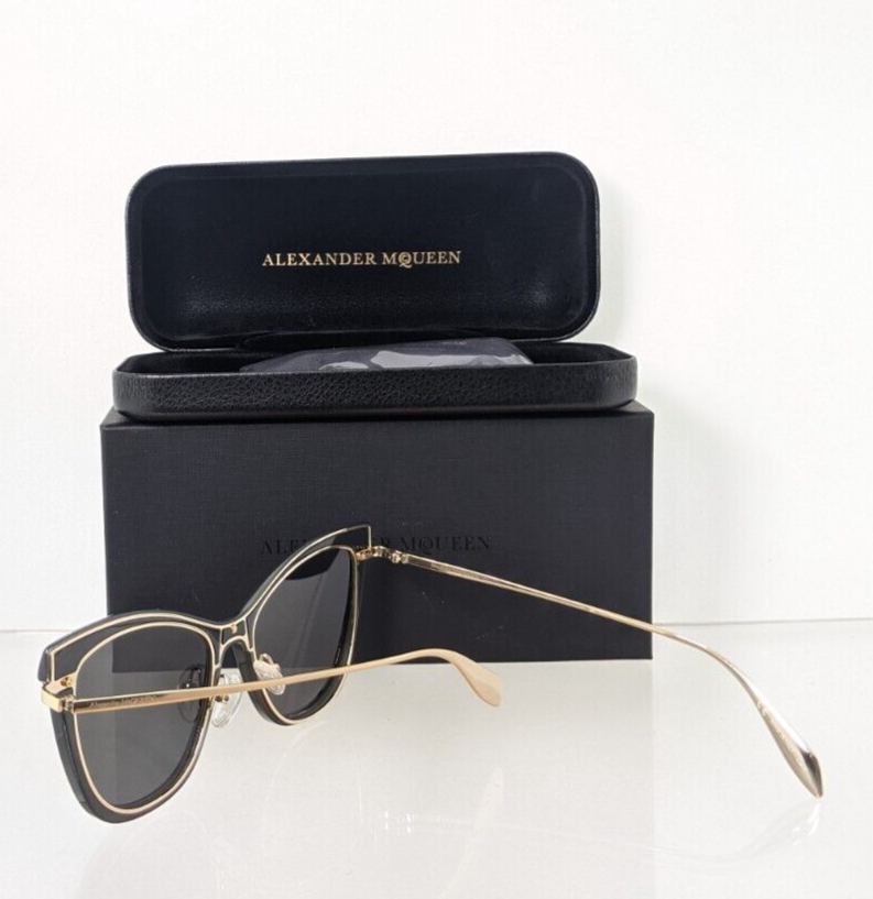 Brand New Authentic Alexander McQueen Sunglasses AM 0264 Gold 001 54mm Frame