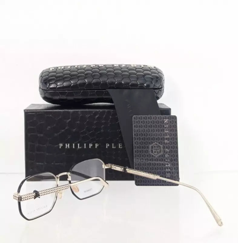 New Authentic Philipp Plein Eyeglasses VPP 062 Col 300Y VP062 Classical Waves