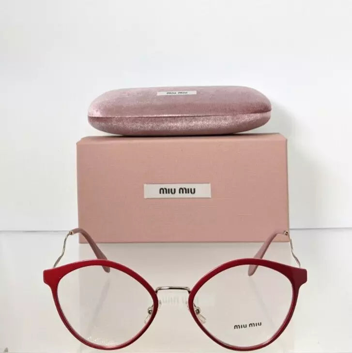 Brand New Authentic Miu Miu Eyeglasses VMU 52Q C4O - 1O1 Red Gold 52Q Frame