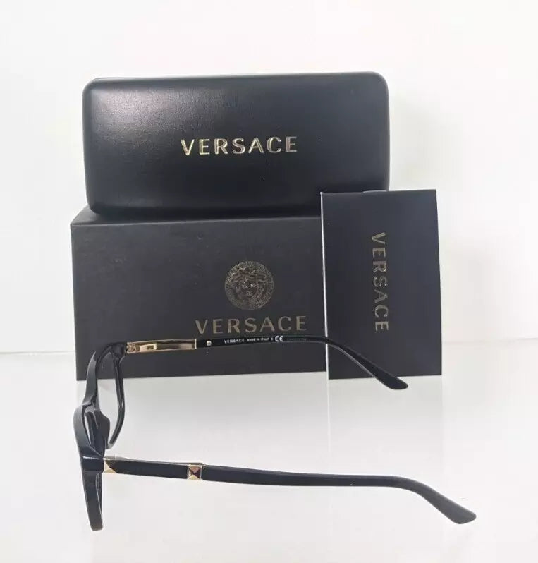 Brand New Authentic Versace Eyeglasses MOD. 3186 54mm Black GB1 3186 Frame