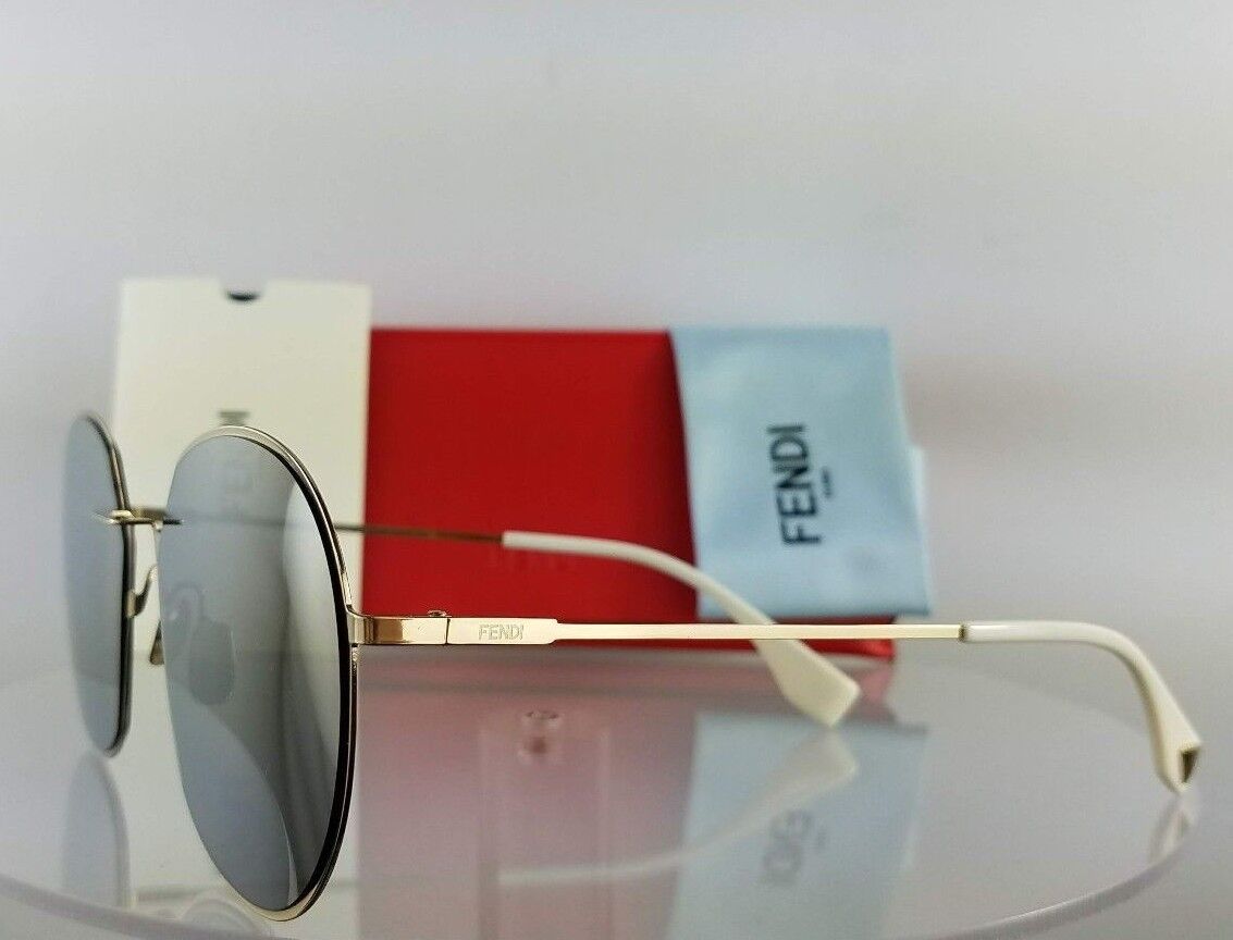 Brand New Authentic Fendi FF 0313/S Sunglasses J5GUE Silver Frame 0313