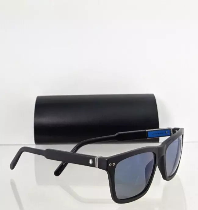 Brand New Authentic Mont Blanc Sunglasses MB 694 02X 56mm Black Frame MB694