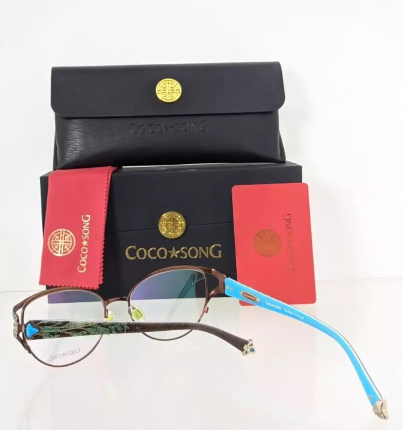 Brand New Authentic COCO SONG Eyeglasses Smile Shadow Col 2 53mm CV098