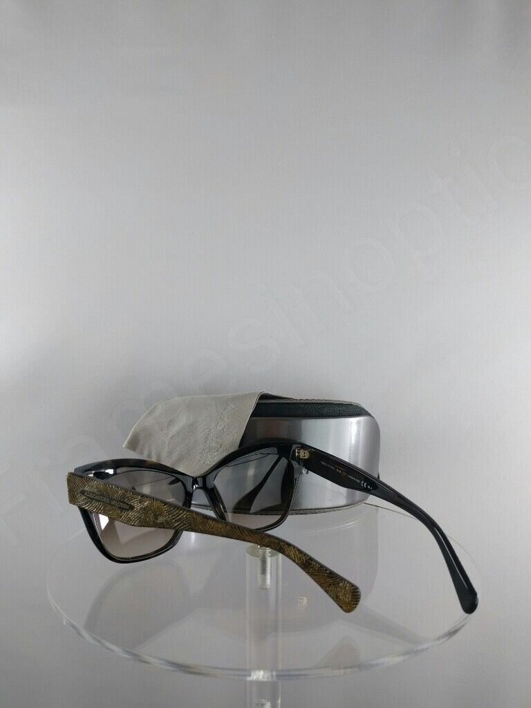 New Authentic Alexander McQueen AMQ 4261/S OFTJD Sunglasses Havana Gold Frame