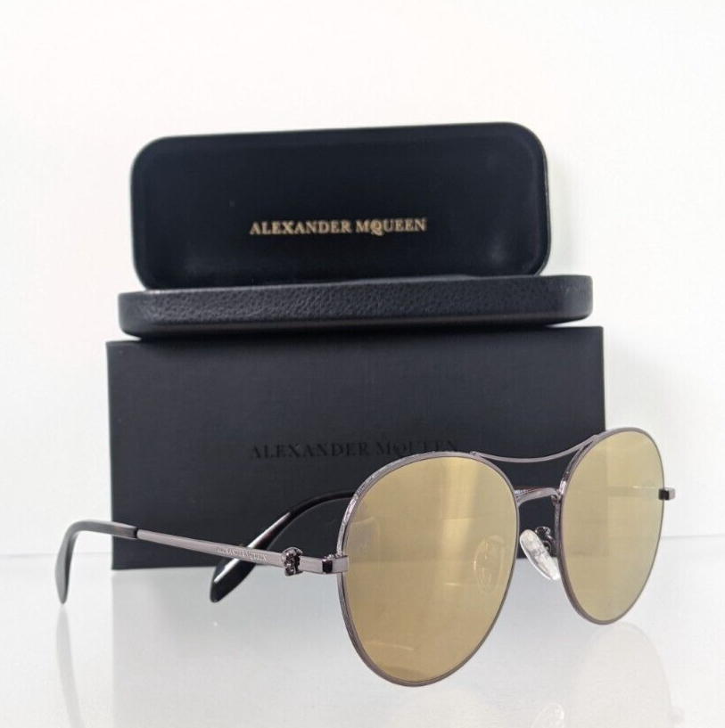 Brand New Authentic Alexander McQueen Sunglasses AM 0174 004 57mm Frame