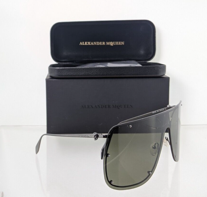 Brand New Authentic Alexander McQueen Sunglasses AM 0313 Gunmetal 004 99mm Frame