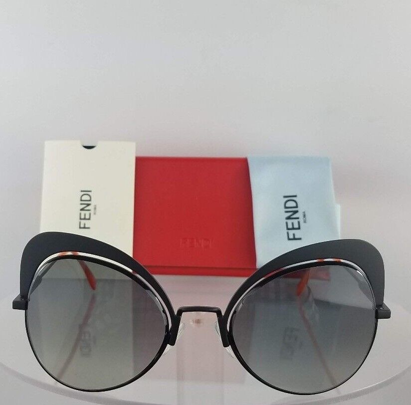 Brand New Authentic Fendi FF 0247/S Sunglasses 8079O Black Orange Frame M0247S