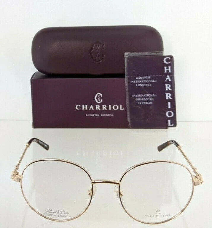 Brand New Authentic Charriol Eyeglasses PC 71022 PC71022 C01 51mm Black Gold