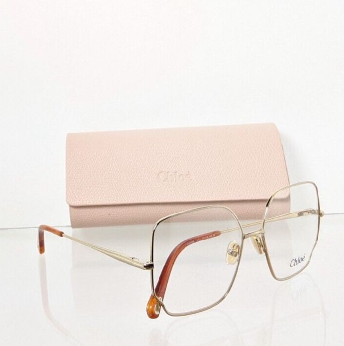 Brand New Authentic Chloe Eyeglasses CE 0096 001 57mm Gold 0096O Frame