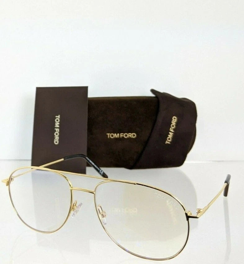Brand New Authentic Tom Ford TF 5581 Eyeglasses 030 FT 5581-F 55mm Gold Frame