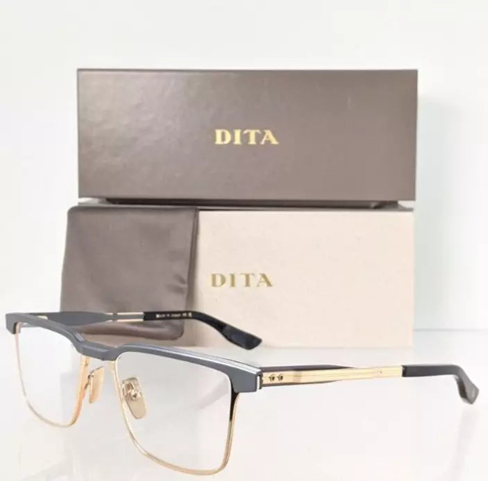 New Authentic Dita Eyeglasses Senator Three DTX-137-A 01 Grey Gold 53mm Frame