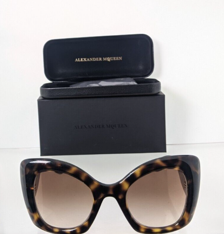 Brand New Authentic Alexander McQueen Sunglasses MQ 0402 Tortoise 002 53mm Frame