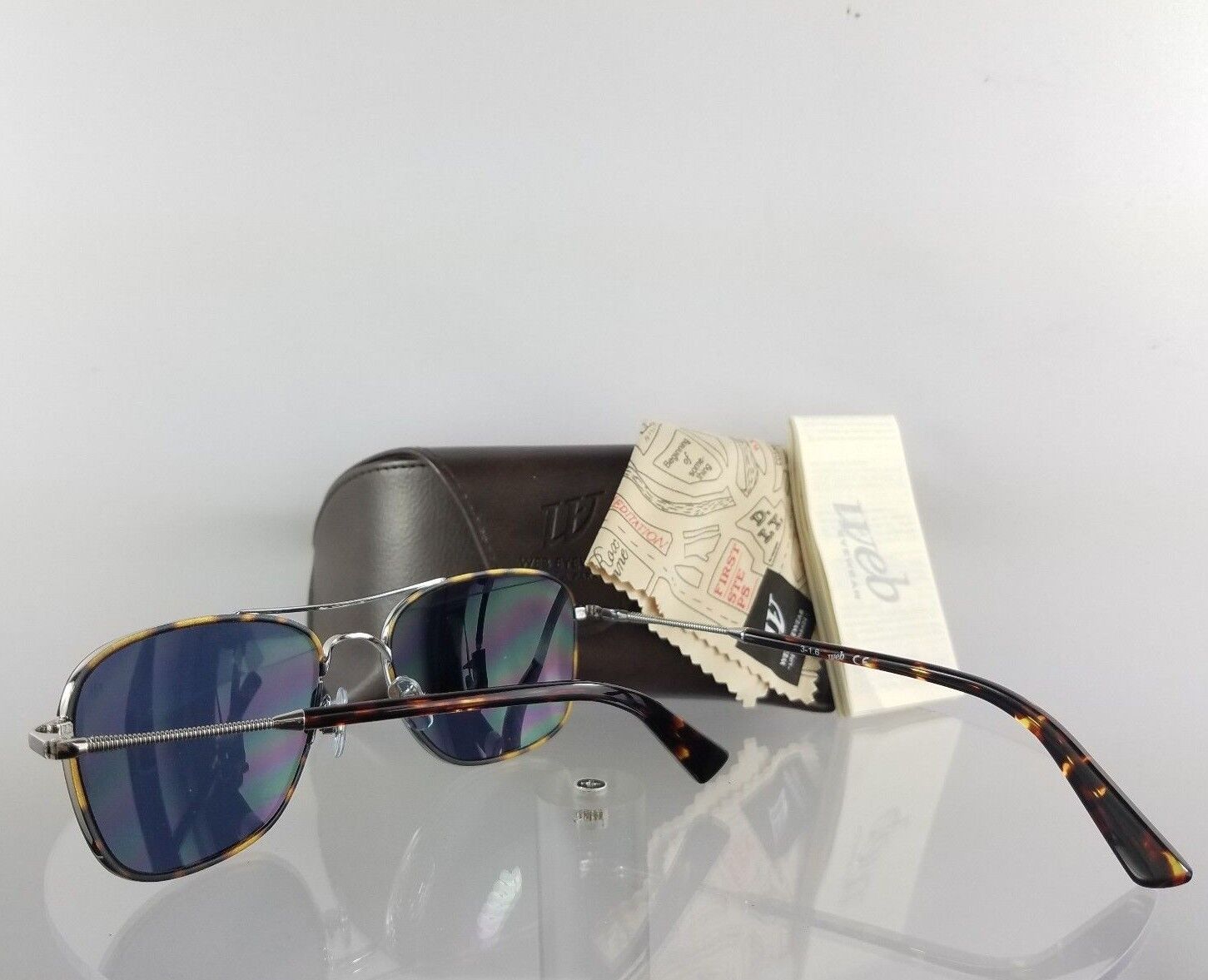 Brand New Authentic Web Sunglasses WE 0163 Col. 16V Tortoise/Silver 56mm Frame