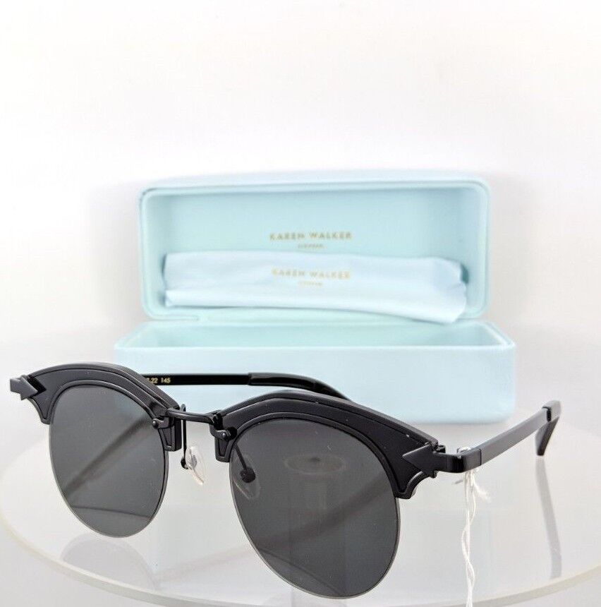 Brand New Authentic Karen Walker Sunglasses BUCCANEER Black 47mm