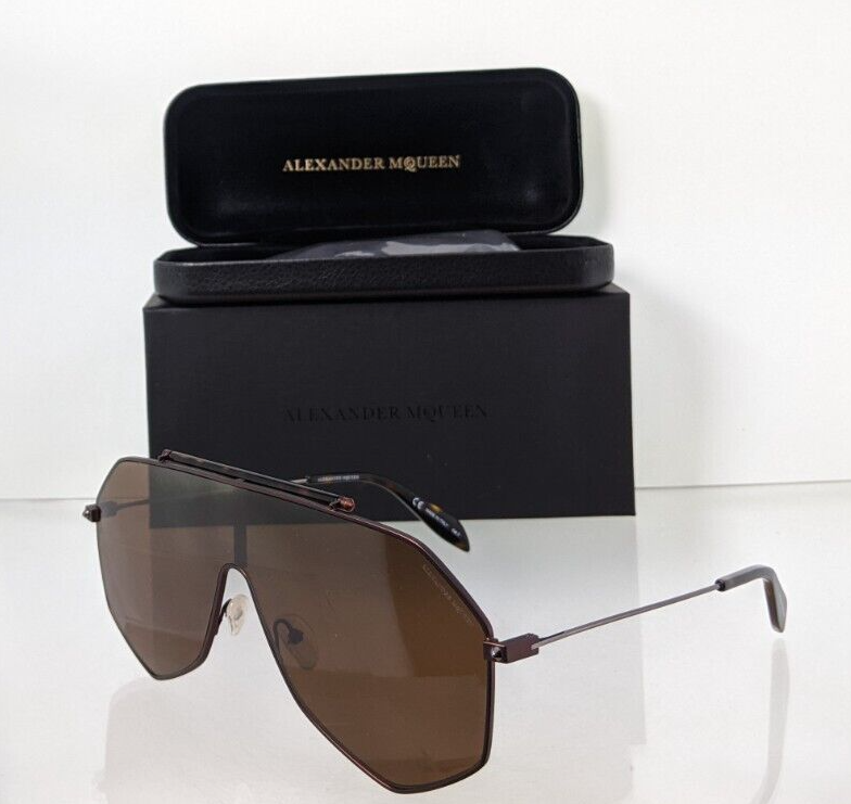 Brand New Authentic Alexander McQueen Sunglasses MQ 0138 Brown 004 99mm Frame