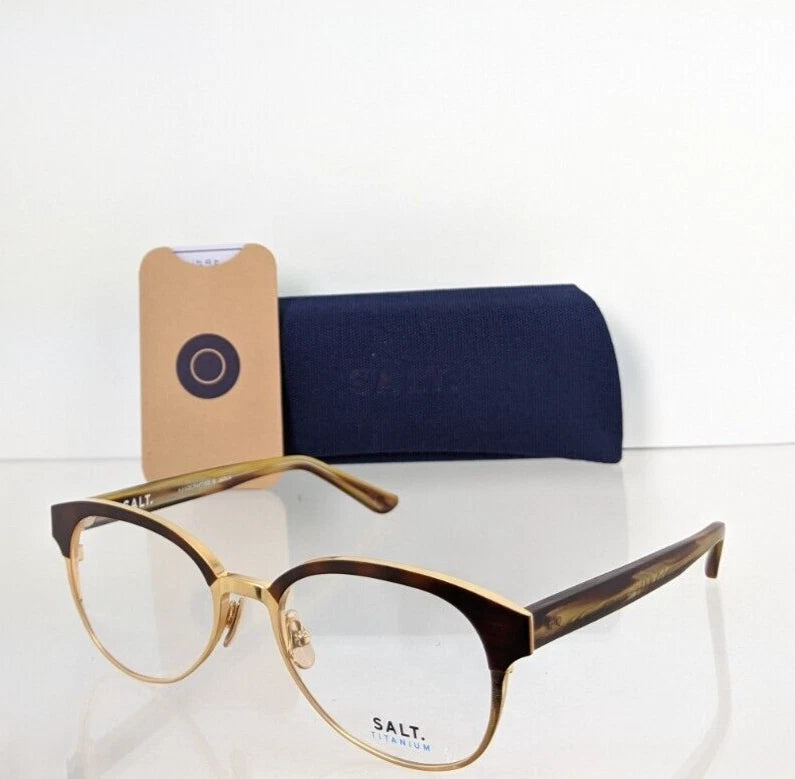 Brand New Authentic SALT Eyeglasses MADISON CPHG 54mm Brown & Gold Frame