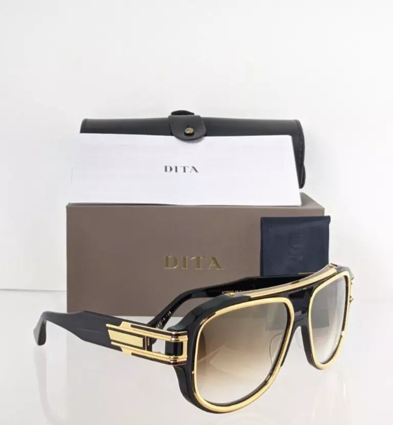 New Authentic Dita Sunglasses GRANDMASTER SIX DTS900 58-01A Black - Gold Limited