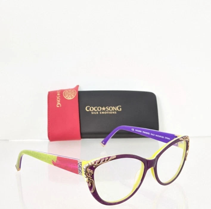 New Authentic COCO SONG Eyeglasses Golden Phoenix Col. 3 54mm CV093