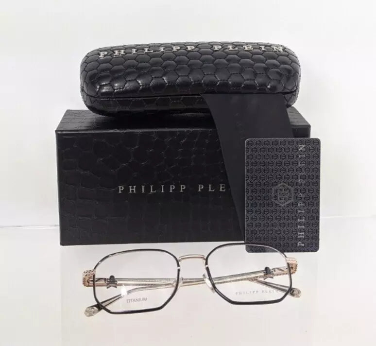 New Authentic Philipp Plein Eyeglasses VPP 062 Col 300Y VP062 Classical Waves