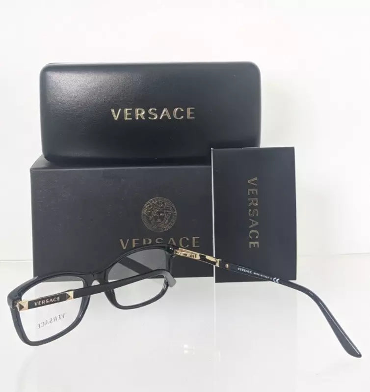 Brand New Authentic Versace Eyeglasses MOD. 3186 54mm Black GB1 3186 Frame