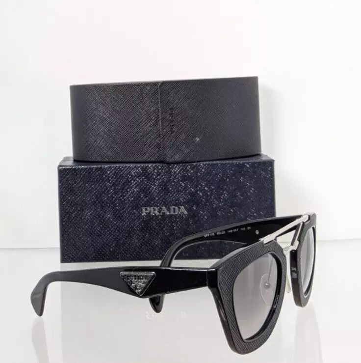 Brand New Authentic Prada Sunglasses SPR 14S Sunglasses 1AB - 0A7 Black Frame