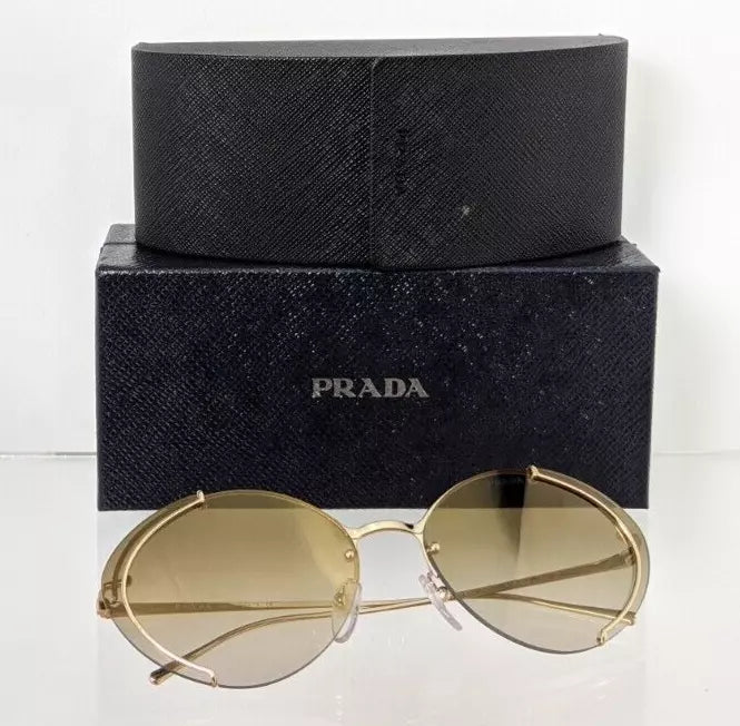 Brand New Authentic Prada Sunglasses SPR 60U Sunglasses 5AK - 2G2 Gold