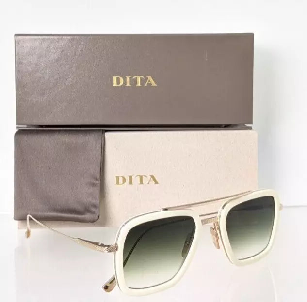 New Authentic Dita Sunglasses Flight 006 7806 Cream & Gold 52mm Frame