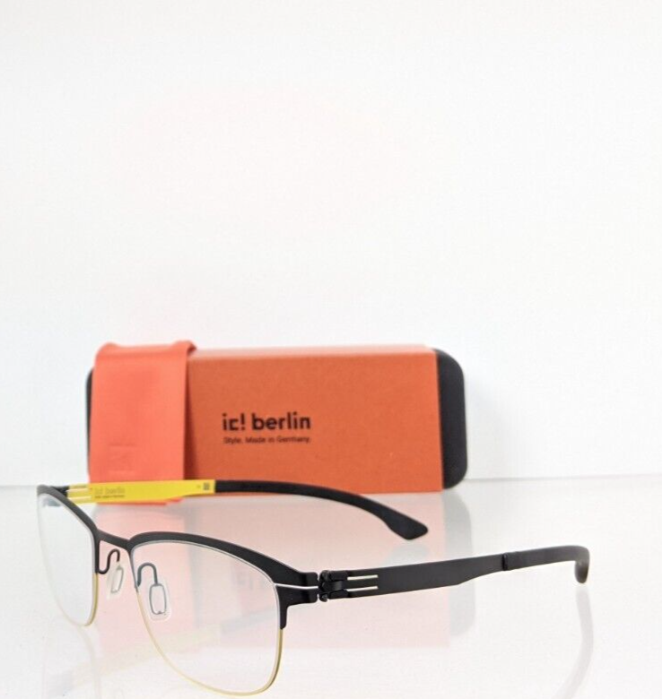 Brand New Authentic ic! Berlin Eyeglasses Model Sulley Acid Yellow Black 48mm