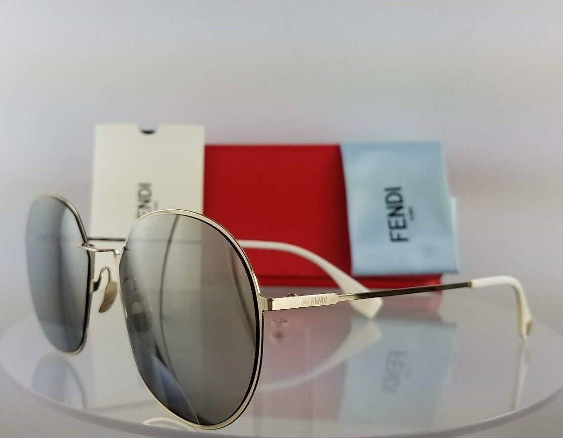 Brand New Authentic Fendi FF 0313/S Sunglasses J5GUE Silver Frame 0313