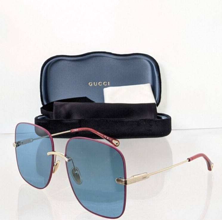 Brand New Authentic Chloe Sunglasses CE 0134S 004 61mm Maroon/Gold 0134 Frame