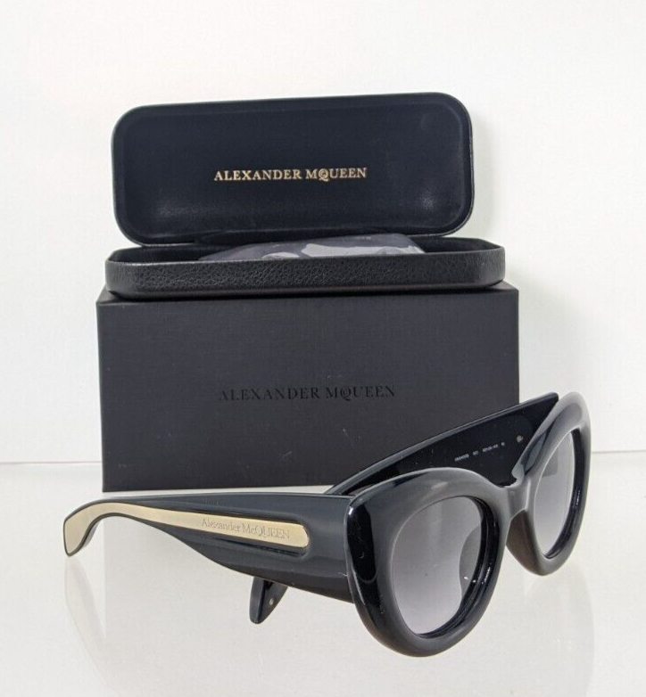 Brand New Authentic Alexander McQueen Sunglasses AM 0403 Black 001 52mm Frame