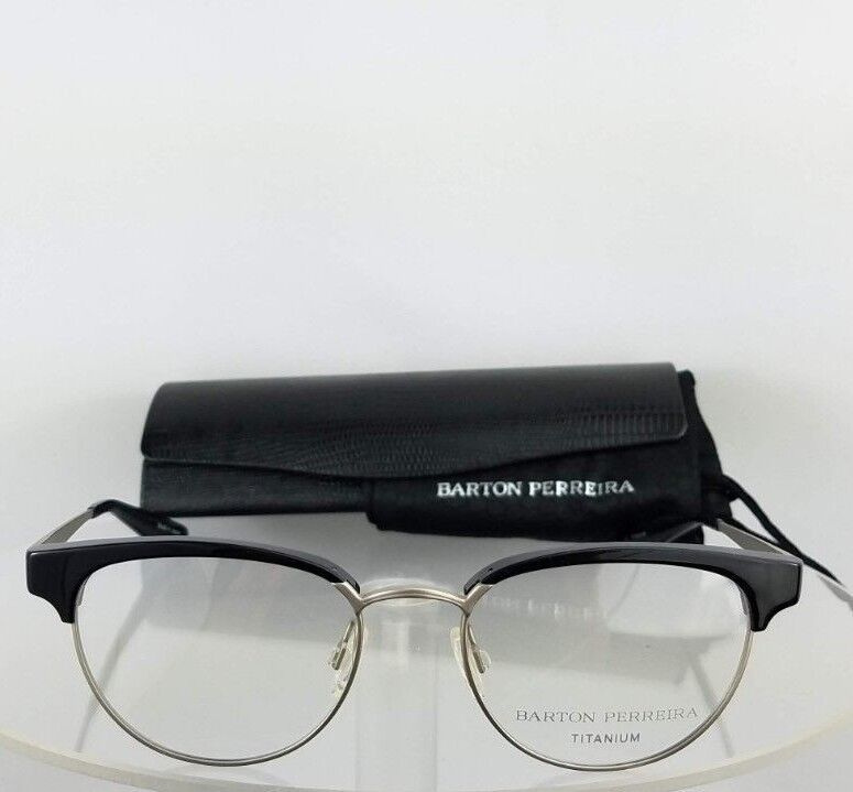 Brand New Authentic Barton Perreira Eyeglasses FILLY BLA/BRS 49mm Frame