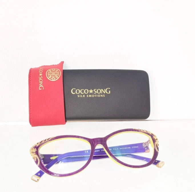 New Authentic COCO SONG Eyeglasses Golden Phoenix Col. 3 54mm CV093