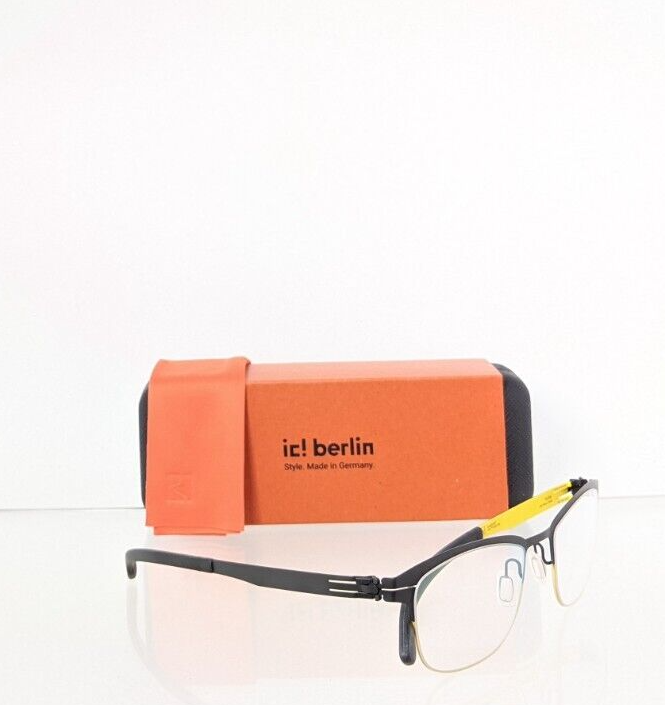 Brand New Authentic ic! Berlin Eyeglasses Model Sulley Acid Yellow Black 48mm