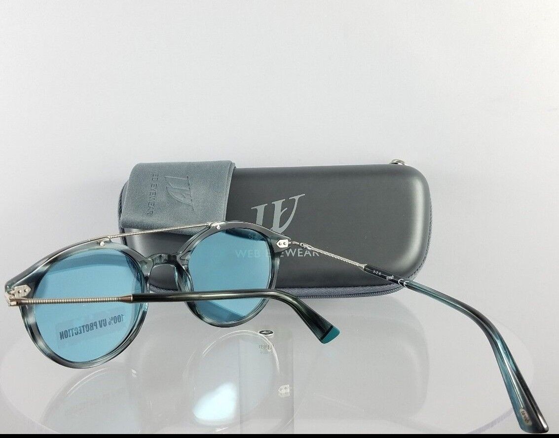 Brand New Authentic Web Sunglasses WE 185 Col. 92W Blue SIlver 50mm Frame 0185