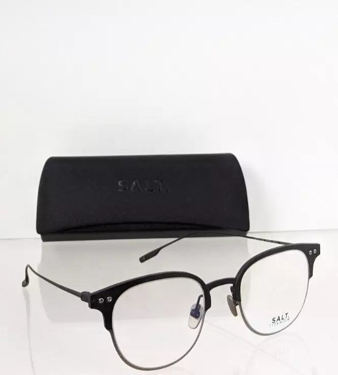 Brand New Authentic Salt Eyeglasses HOOPER BS/CHR Black Frame 48mm