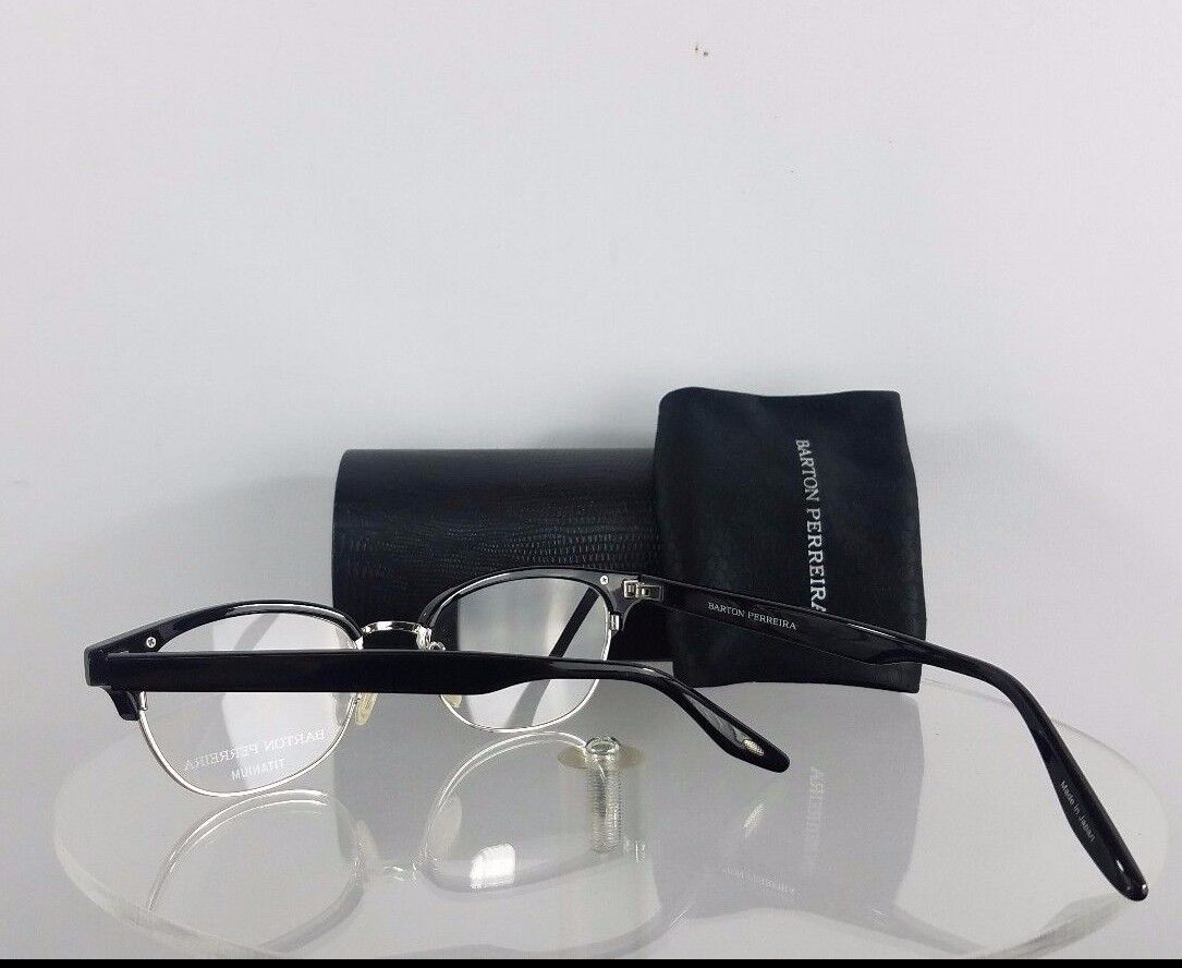 Brand New Authentic Barton Perreira Eyeglasses Estelle BLA/SIL Black Frame
