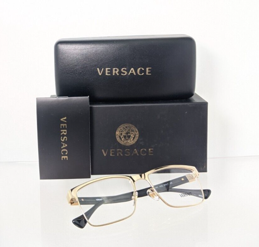 Brand New Authentic Versace Eyeglasses MOD. 1285 56mm Gold 1002 Frame