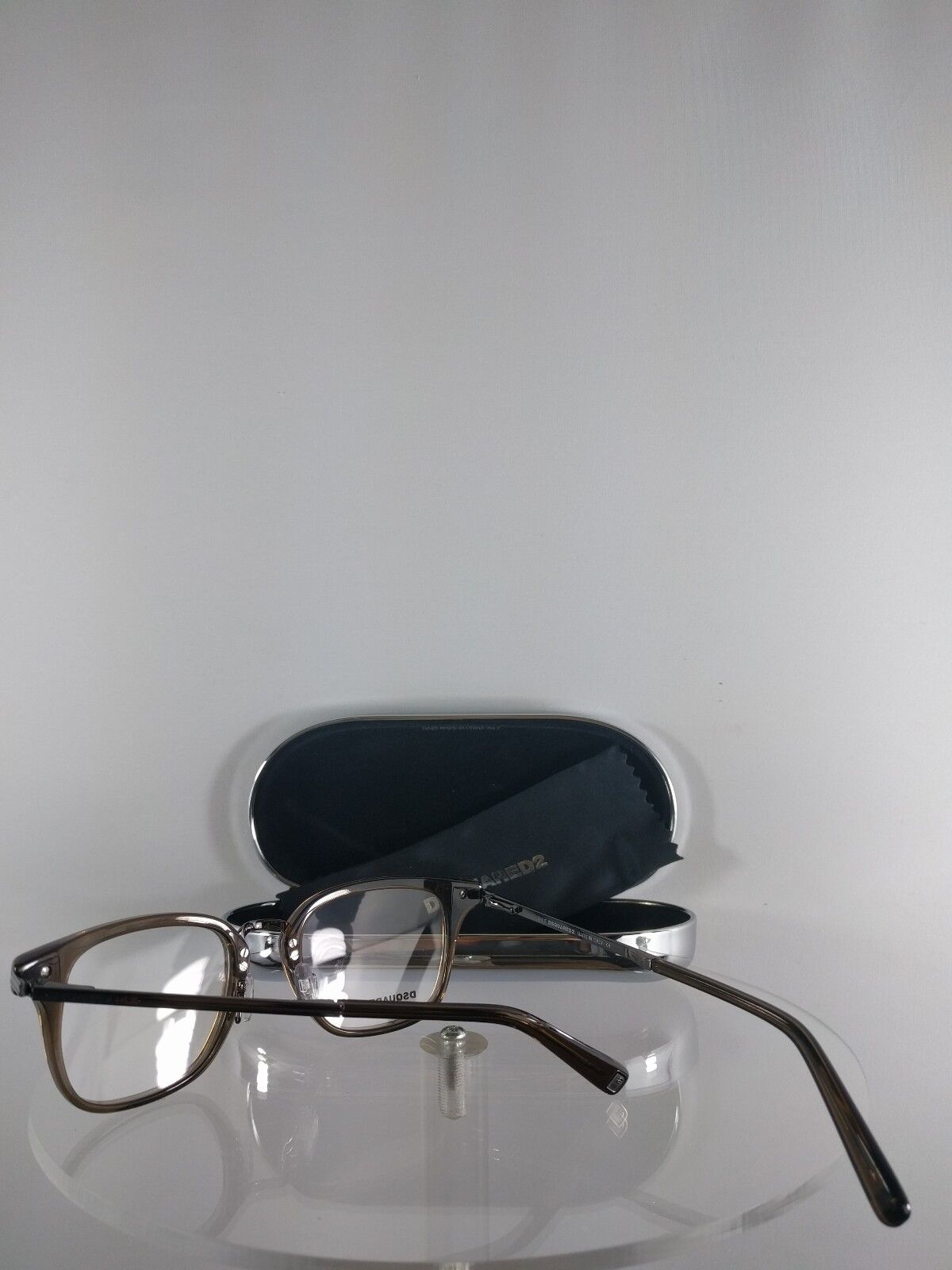 Brand New Authentic Dsquared2 DQ 5137 045 Eyeglasses Brown/Silver Frame