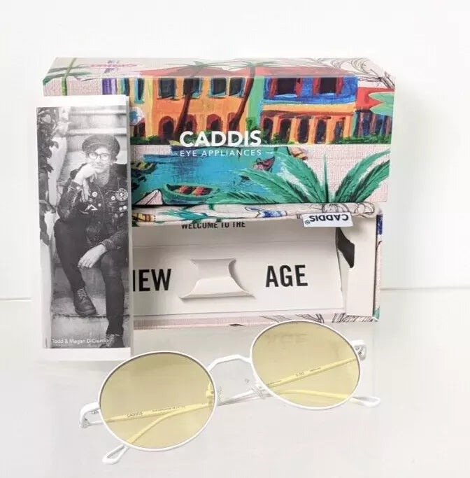 New Authentic CADDIS Sunglasses Mercury 49mm White Frame